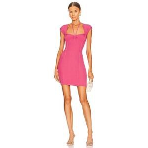 JONATHAN SIMKHAI Florence Mini Dress in Pink Punch Size Medium
